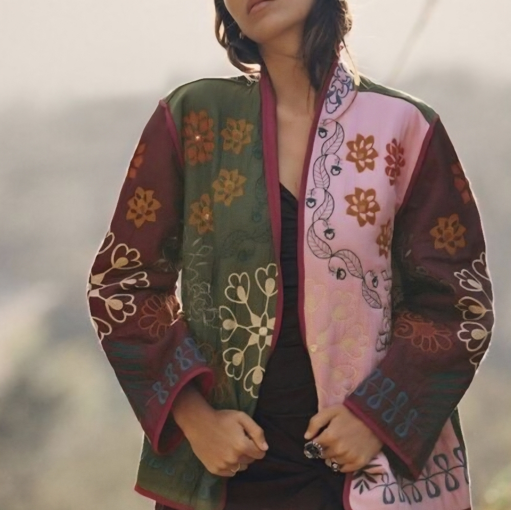 Zara Multicolor Embroidered Patchwork Jacket - image 2